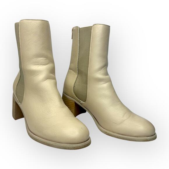 Oasis Society Women's Cora Tall Ankle Boot Size 7.5 Off White Chelsea Bootie - Picture 2 of 11